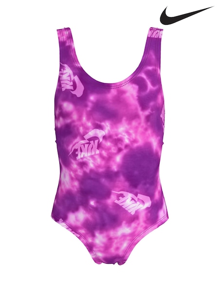 Nike Purple Water Tie Dye U Back One Piece Swimsuit (E88636) | £27