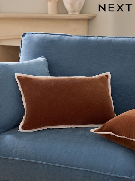 Ochre Yellow Loxley Velvet 40 x 59cm Cushion (E88683) | £20