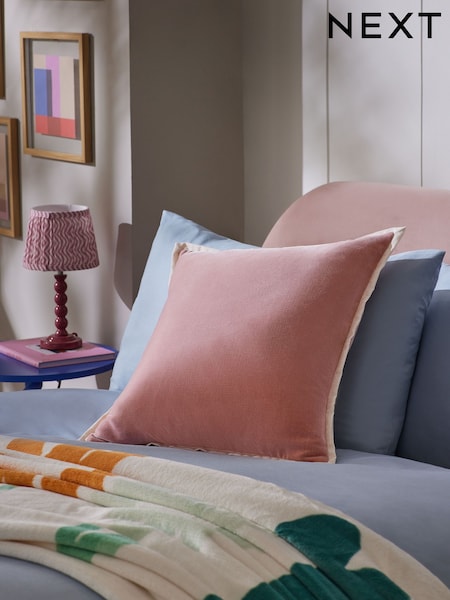 Pink Loxley Velvet 50 x 50cm Cushion (E88686) | £18