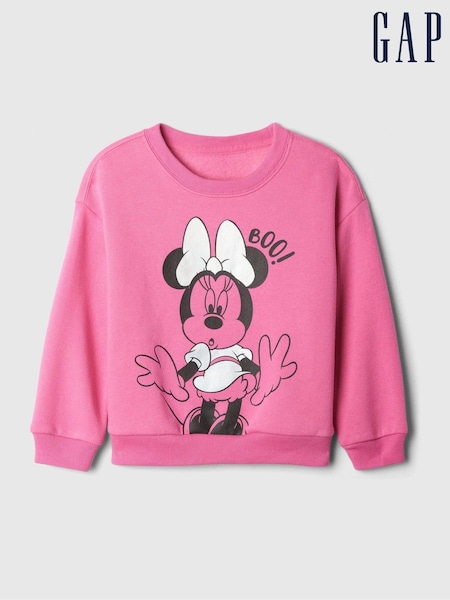 Gap Pink Minnie Mouse Disney Relaxed Graphic Jumper (6mths-5yrs) (E88718) | £12