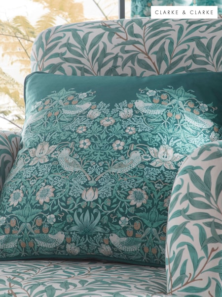 Clarke and Clarke Teal Strawberry Thief (E88917) | £40