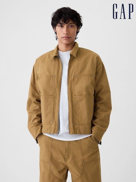 Gap Brown Canvas Denim Carpenter Jacket (E88965) | £65