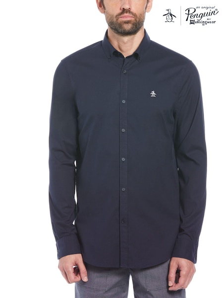 Original Penguin Oxford Stretch Blue Shirt (E89232) | £70