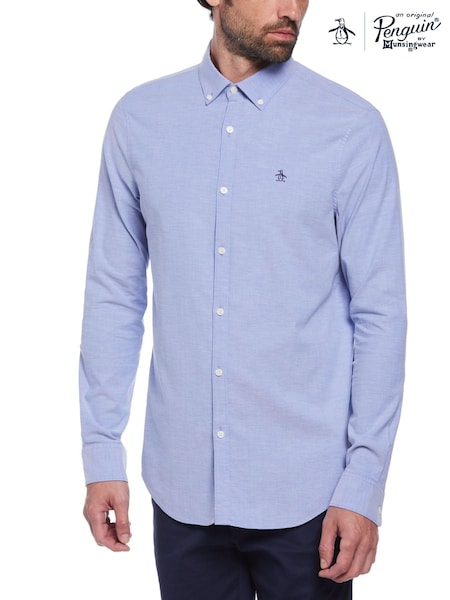 Original Penguin Blue Oxford Stretch Shirt (E89245) | £70