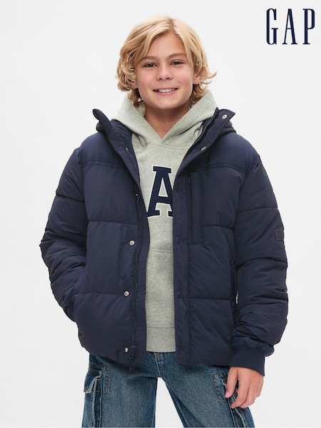 Gap Navy Blue Midweight Puffer Jacket (4-13yrs) (E89342) | £45