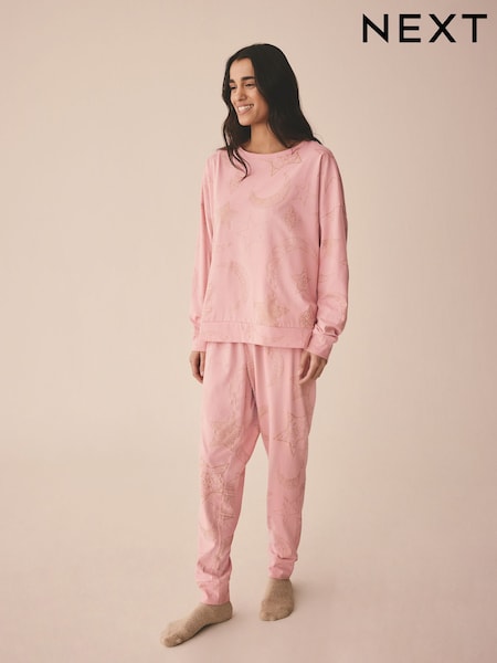 Pink Womens Eid Matching Family Pyjamas Set (E89506) | £22