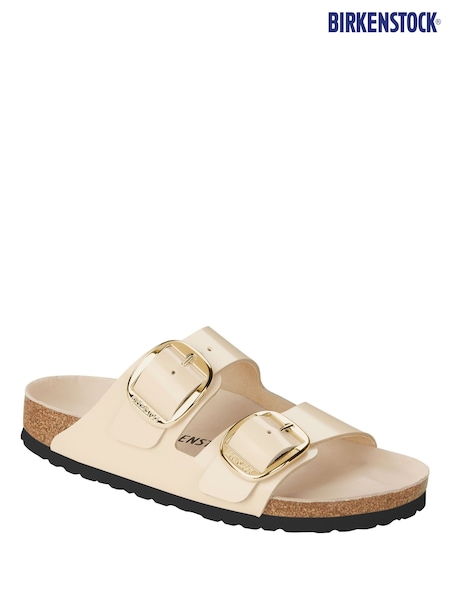 Birkenstock White Arizona Big Buckle High Shine Sandals (E89615) | £140