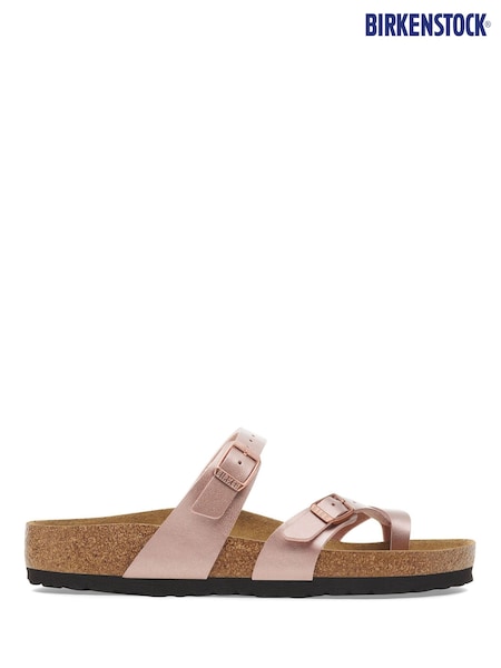 Birkenstock Rose Gold Regular Fit Mayari Birko Flor Sandals (E89622) | £85