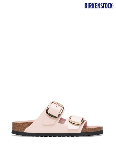 Birkenstock Pink Arizona Big Buckle High Shine Sandals (E89641) | £140