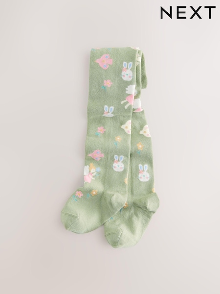 Khaki Green Fairy Cotton Rich Character Tights (E89772) | £5 - £6