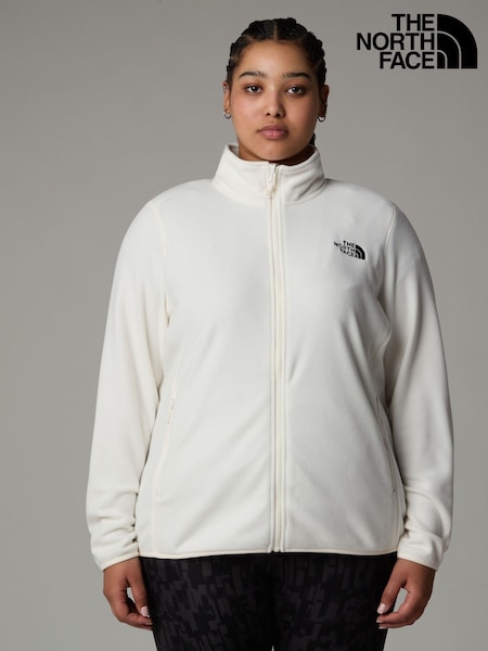 The North Face White Womens Glacier Full Zip Plus Size Fleece (E89776) | £75
