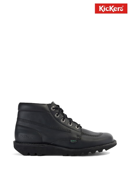 Kickers Kick Hi Vegan Black Shoes (E89868) | £70