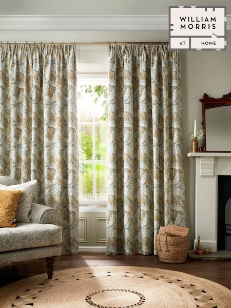 William Morris At Home Flint Acanthus Headertape Pencil Pleat Curtains (E89976) | £80 - £195