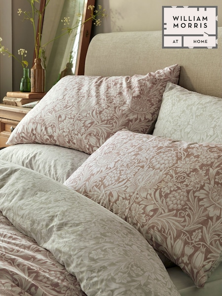 William Morris At Home Set of 2 Clay Sunflower Pillowcases (E90006) | £28