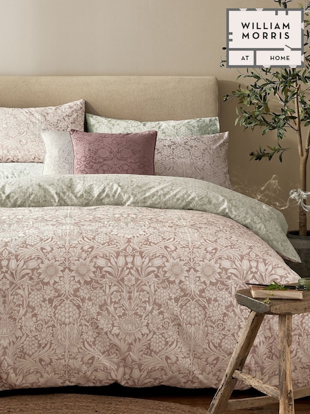 William Morris At Home Clay Sunflower Duvet Cover and Pillowcase Set (E90011) | £60 - £105
