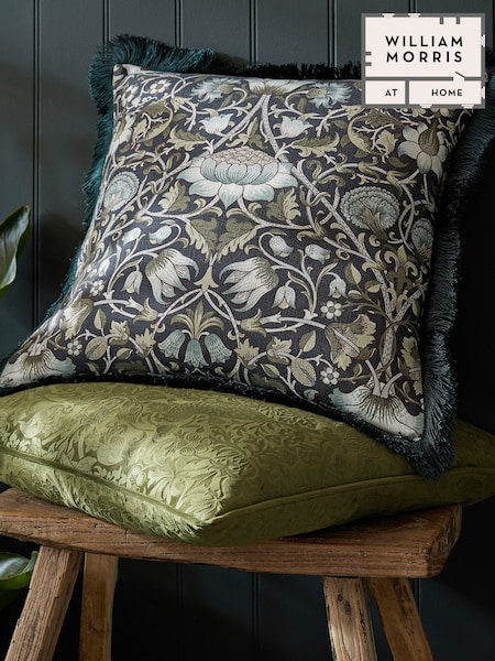 William Morris At Home Blue Lodden Cushion (E90017) | £55