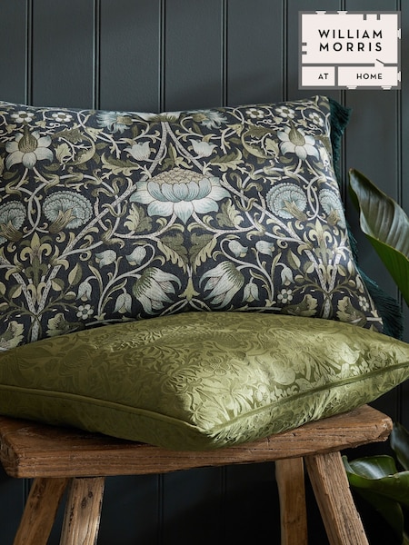William Morris At Home Blue Lodden Cushion (E90020) | £50