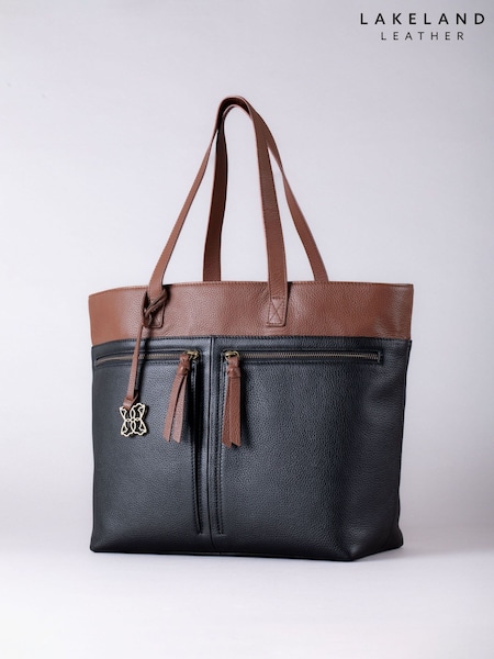 Lakeland Leather Black Beetham Tote Bag (E90218) | £80