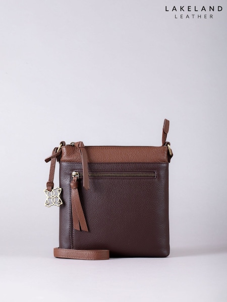 Lakeland Leather Brown Beetham Small Cross-Body Bag (E90220) | £65