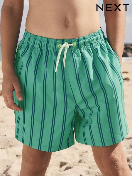 Green Stripe Swim Shorts (3-16yrs) (E90231) | £8 - £14