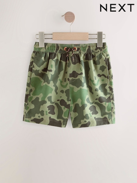 Khaki Camo Printed Swim Shorts (3-16yrs) (E90232) | £8 - £14