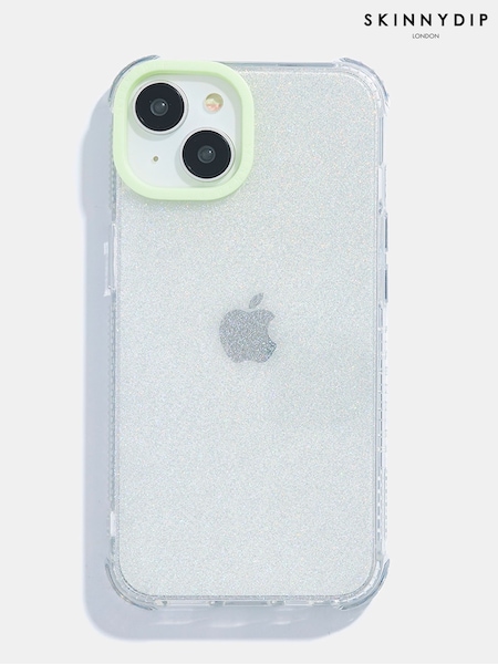 Skinnydip Minimal Glitter Mint Shock iPhone 15 Pro Case (E90278) | £24