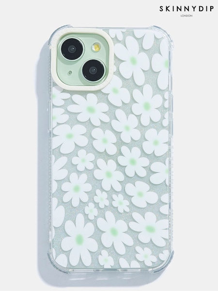 Skinnydip Sage & White Warped Daisy iPhone 16 Case (E90418) | £24