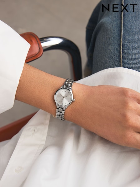 Silver Tone Mini Boyfriend Watch (E90444) | £34