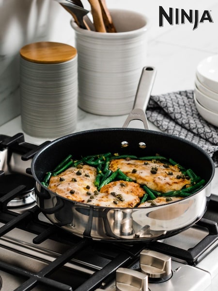 Ninja Grey Foodi ZEROSTICK 26cm Sauté Pan with Lid (E90473) | £70