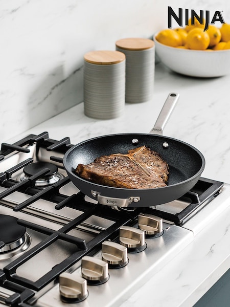 Ninja Grey ZEROSTICK Stackable 2-Piece Frying Pan Set (E90479) | £100