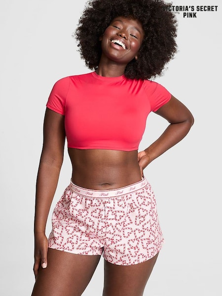 Victoria's Secret PINK Pink Tulip Candy Cane Short Pyjama Bottoms (E91756) | £25