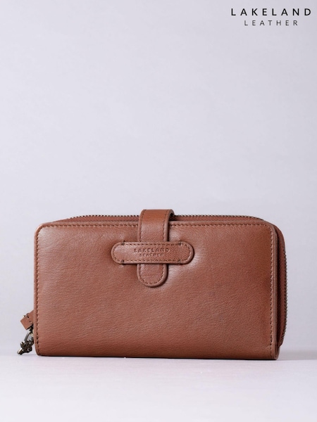 Lakeland Leather Brown Newby Tab Purse (E91956) | £40