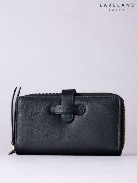 Lakeland Leather Black Newby Tab Purse (E91958) | £40