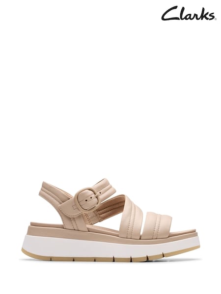 Clarks Natural Leather Tuscan Strap Sandals (E92088) | £70
