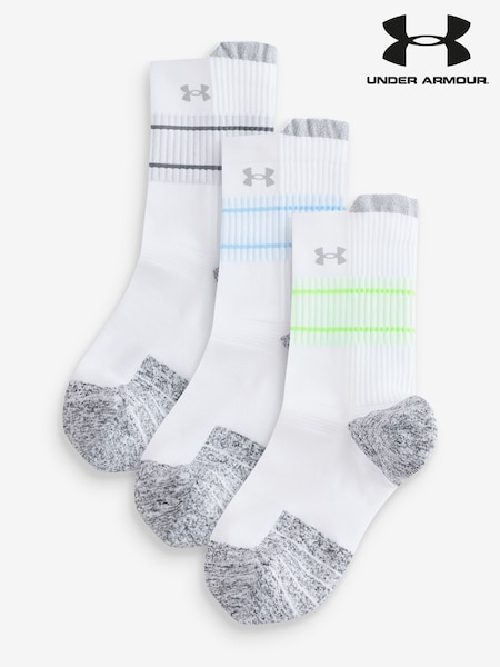 Under Armour White AD Run Cushion Socks 3 Pack (E92122) | £27
