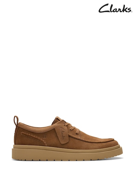 Clarks Brown Polden Moc Shoes (E92156) | £80