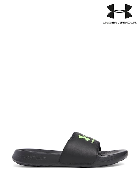 Under Armour Black/Green Ignite Select Slider Sandals (E92317) | £19