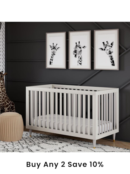 Little Seeds White Rowan Valley Flint 3-in-1 Convertible Cot Bed (E92542) | £380