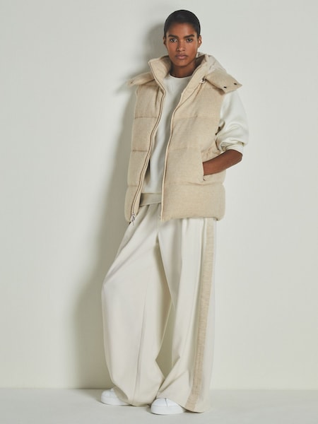 Stone - Les 100 Ciel Reiss | Les 100 Ciels Brushed-cashmere Down Gilet