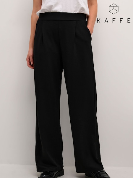 Kaffe Frederikke Jersey Elastic Waist Black Trousers (E92700) | £55