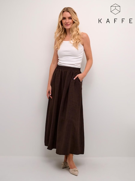 Kaffe Ellen Elastic Waist Pocket Maxi Skirt (E92702) | £40