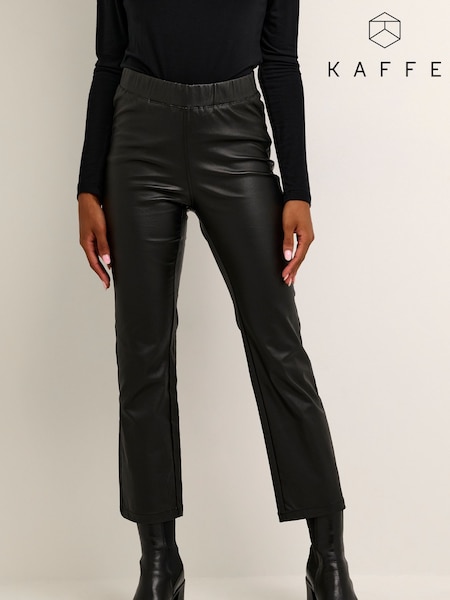 Kaffe KAada Cropped Elastic Waist Black Jeggings (E92705) | £65