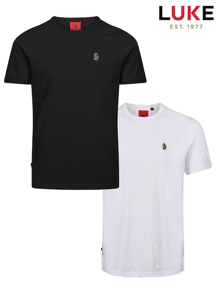 Luke 1977 Snake Black T-Shirts 2 Pack (E92817) | £30