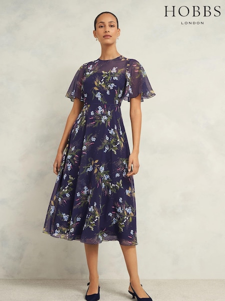 Hobbs Blue Callie Dress (E92843) | £179