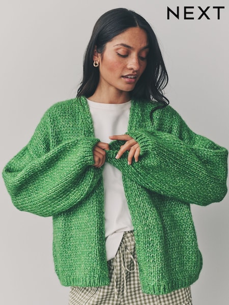 Green Bright Soft Touch Cardigan (E92904) | £19