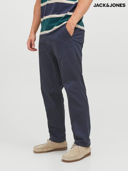 Blue - Regular Jack & Jones Kane Relaxed Fit Chinos