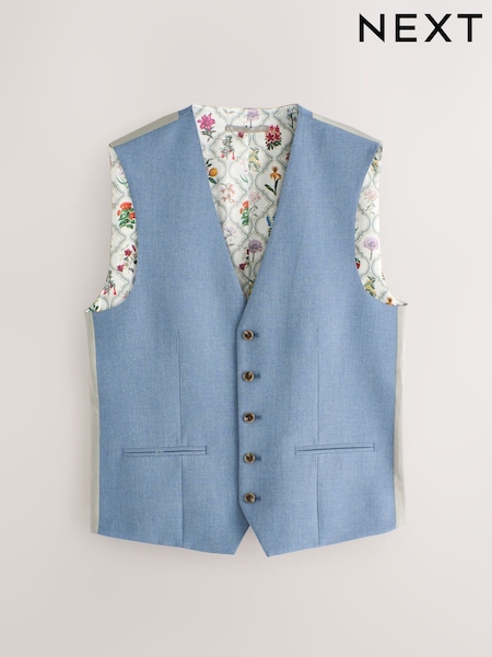 Blue Regular Fit Motionflex Stretch Waistcoat (E93191) | £40