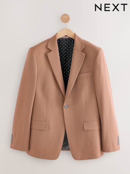 Tan Brown Skinny Fit Motionflex Stretch Suit Jacket (E93201) | £79