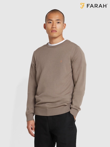 Farah Grey Mullen Merino Wool Sweater (E93599) | £90