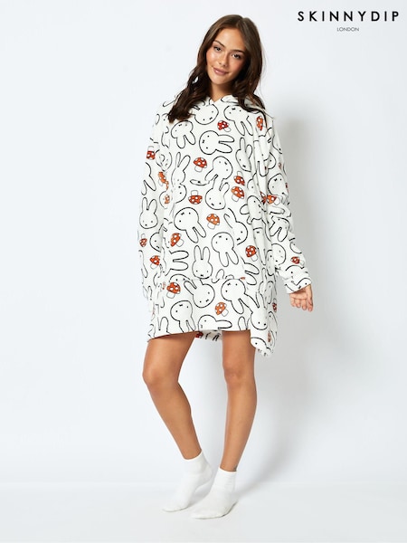 Miffy x Skinnydip Blanket Hoodie in White (E93751) | £38